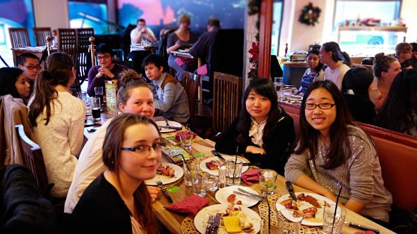 Christmas meal with international and home students 