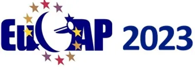 An image of the EUCAP logo which has the word EUCAP in blue, with yellow stars around the letter C like the European flag
