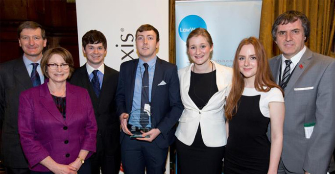 Law Clinic students at the Pro Bono Awards (2014)